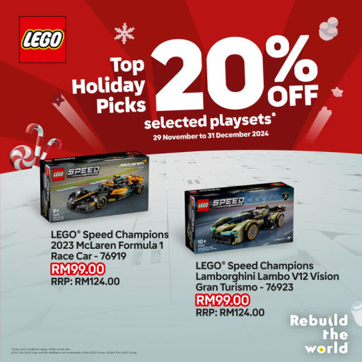 Build Your Holiday Cheer With 20% Off Selected Lego Playsets! 